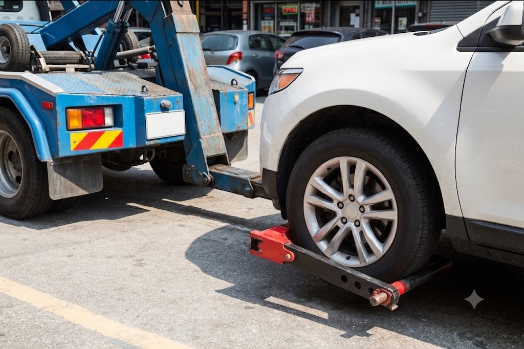 Noriega Brothers tow truck loading a vehicle