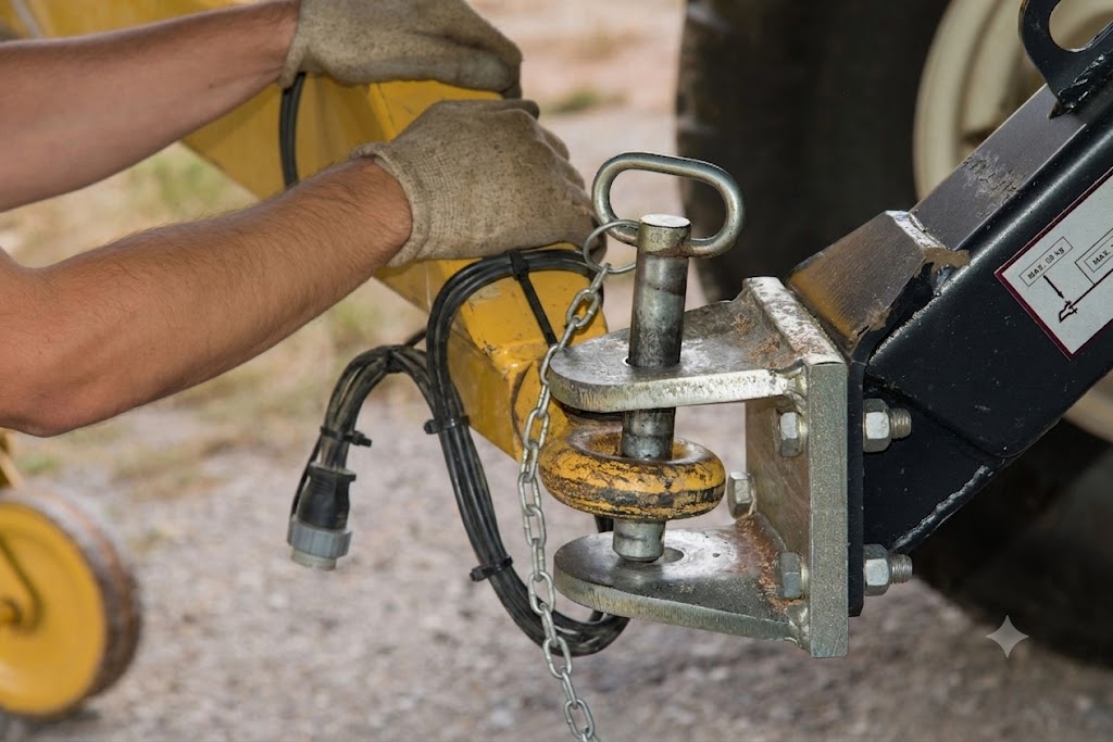 Securing a tow hitch and safety chains